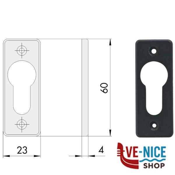 BOCCHETTA RETTANGOLARE 06012-01-0 CISA 06012.01.0 CISA VARIE S - immagine 3