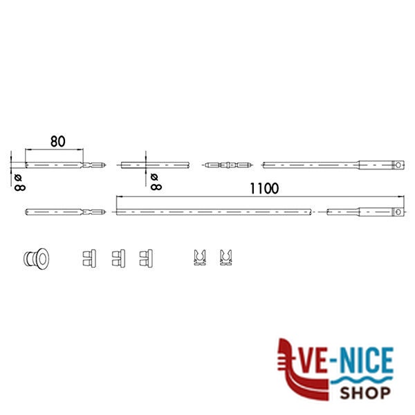 ASTE SERRATURE TRIPLICE 06441-10-0 CISA 06441.10.0 CISA VARIE S - immagine 3