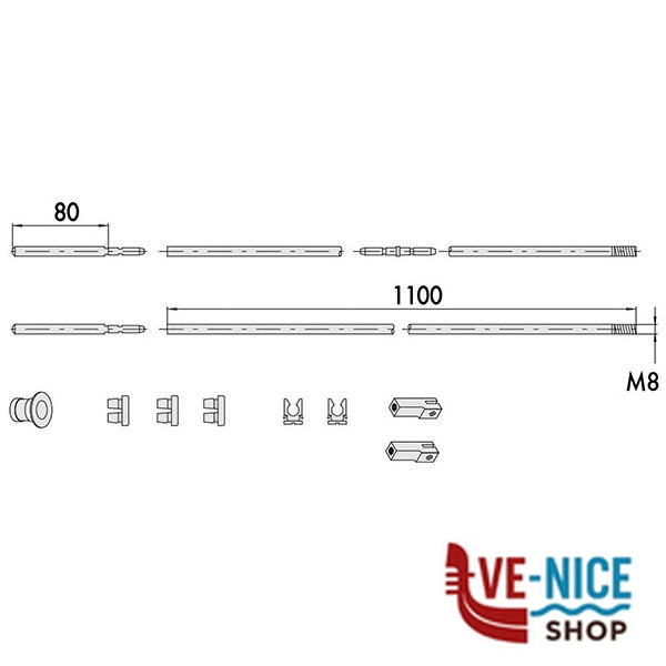 ASTE SERRATURE TRIPLICE 06441-20-0 CISA 06441.20.0 CISA VARIE S - immagine 3