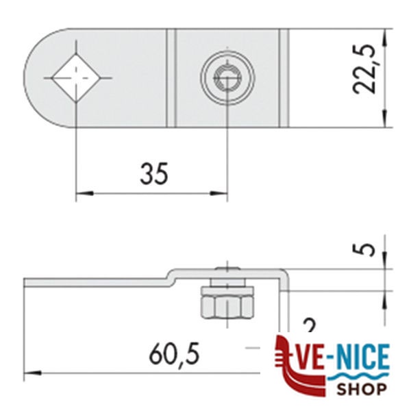 SBALZO ASTE mm 60,5 Pz 2 06418-00-0 CISA 06418.00.0 CISA VARIE S - immagine 3