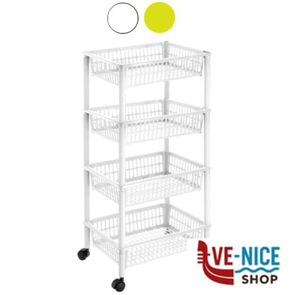 CARRELLO P.4 MITO LIME cm 40x29 h 91 TONTARELLI 8071268-81B CARRELLI DOMESTICI C - immagine 3