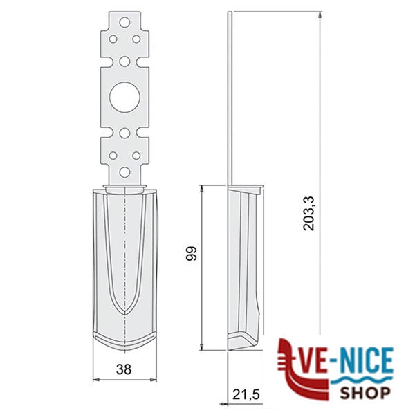 PLACCA ESTERNA MANIGLIONI CIECA 07176-66-0 CISA 07176.66.0 CISA ANTIPANICO S - immagine 3