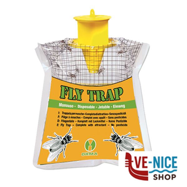 TRAPPOLA ECOLOGICA MOSCHE FLY TRAP M 20 h 19 ORMA 560 TRAPPOLE INSETTI C - immagine 4