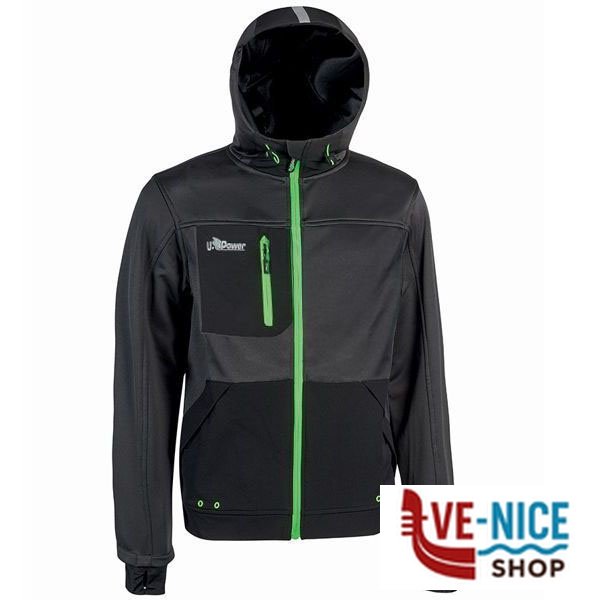FELPA ASPHALT GREY GREEN XL GALAXY UPOWER FU275RL-XL INDUMENTI LAVORO F - immagine 3