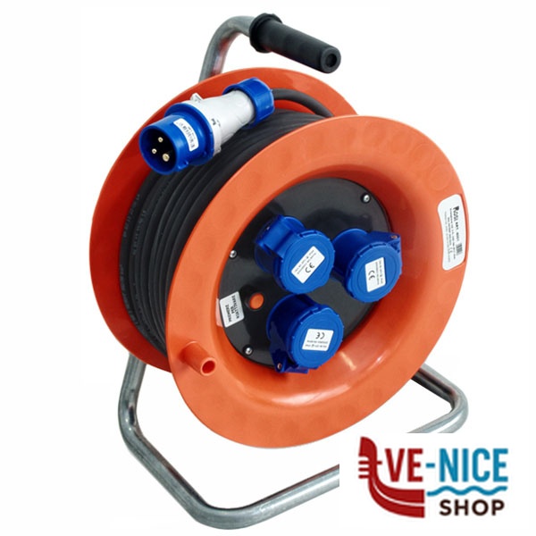 AVVOLGICAVO m 30 3x2,5 3x2PT CEE ROSI 4001 AVVOLGICAVI E PROLUNGHE F - immagine 4
