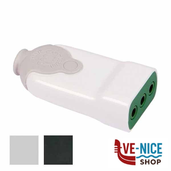 PRESA DIRITTA 10A+T NERA 81011 FME 81011 SPINE E ADATTATORI ELETTRICI F - immagine 2