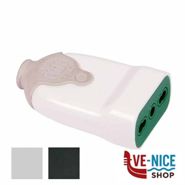 PRESA DIRITTA 10/16A+T BIANCA 81000 FME 81000 SPINE E ADATTATORI ELETTRICI F - immagine 3