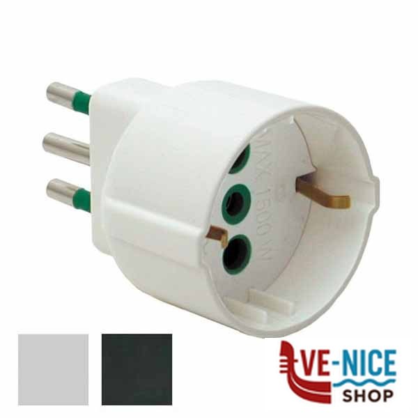 ADATTATORE SCHUKO 16A+T NERO 82131 FME 82131 SPINE E ADATTATORI ELETTRICI F - immagine 3
