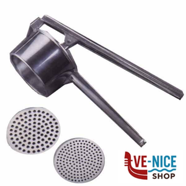 SCHIACCIAPATATE ALLUMINIO 2 DISCHI cm 30 CALDER 2146 SCHIACCIAPATATE C - immagine 2