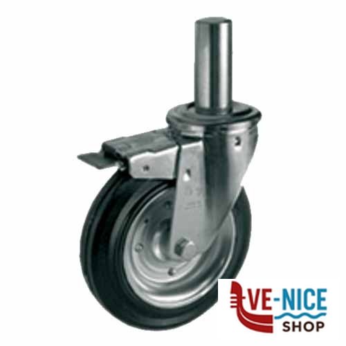 RUOTA GOMMA PERNO INNOCENTI FRENO 200x50 535616 TR 535616 RUOTE INDUSTRIALI F - immagine 4