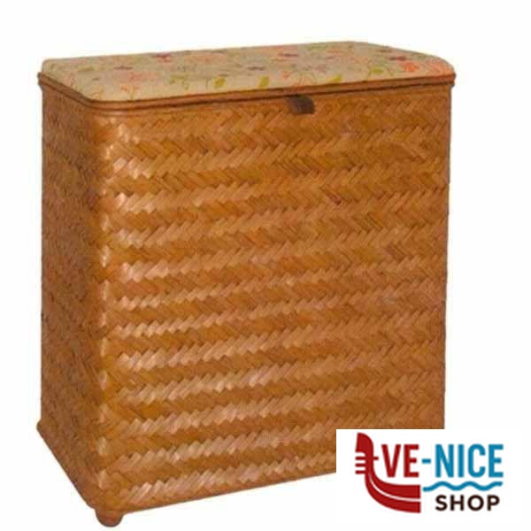 CESTONE VIMINI CUSCINO 2 POSTI 60x30 h 60 24721 24721 CESTE VIMINI C - immagine 2