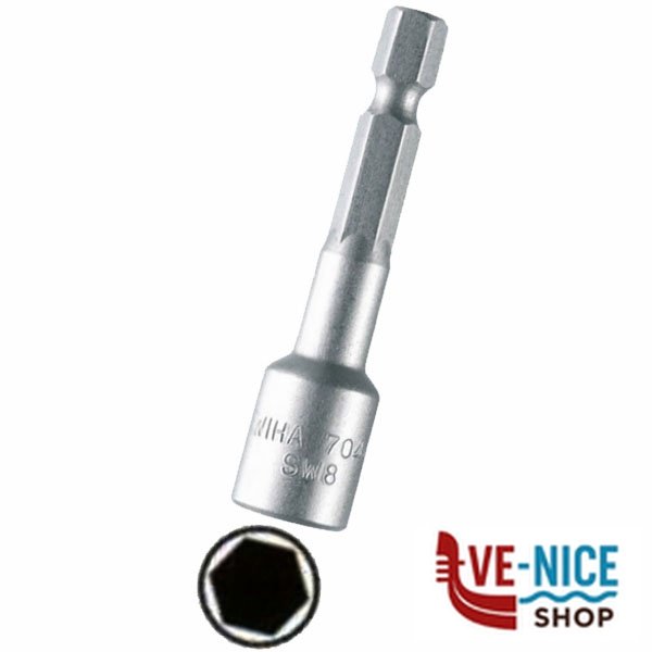 INSERTO mm 55 BUSSOLA ESAGONALE 13,0 7044 WIHA 04508 WIHA F - immagine 2