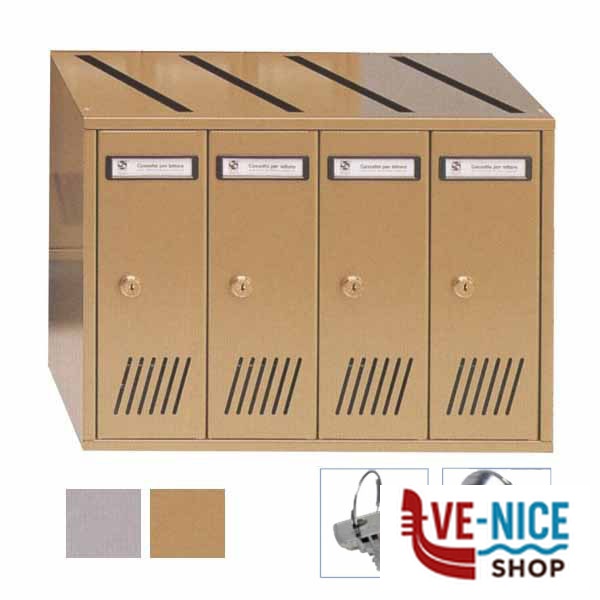CASELLARIO VERT 4P ACC SILVER 31-704 SILMEC 31-704.20 CASSETTE LETTERE F - immagine 4