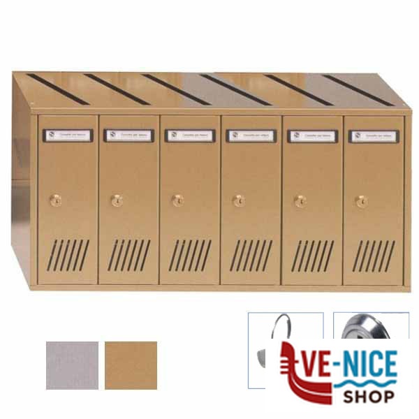 CASELLARIO VERT 6P ACC SILVER 31-706 SILMEC 31-706.20 CASSETTE LETTERE F - immagine 4