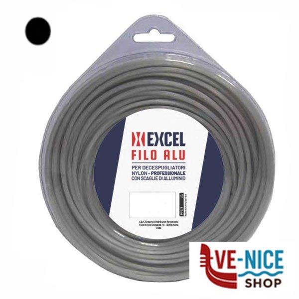 FILO NYLON TONDO ALU mm 2,4 m 15 EXCEL 09970 DECESPUGLIATORI E ACCESSORI F - immagine 3