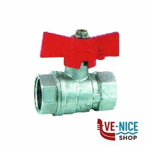 VALVOLA SFERA FF M/CO FARFALLA 3/8" AGLAIA 02558 HN3004 3/8" VALVOLE SFERA F - immagine 2
