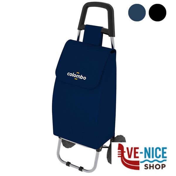 CARRELLO SPESA ROLLY BLU l 40 31x36 h 96 COLOMBO CRL001B CARRELLI SPESA C - immagine 2