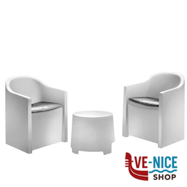 SALOTTINO SET LUNA BIANCO Pz 3 PROGARDEN SLUC06BG ARREDO GIARDINO PROGARDEN C - immagine 2