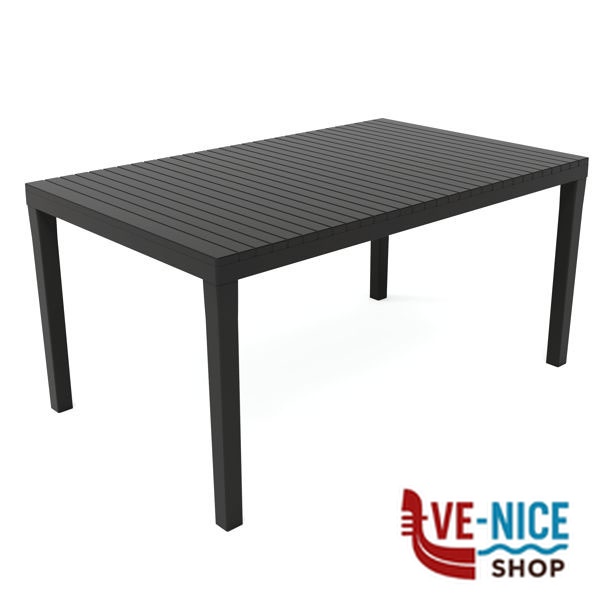 TAVOLO RESINA PALAU ANTRACITE 150x90 PROGARDEN PAL016AN ARREDO GIARDINO PROGARDEN C - immagine 2
