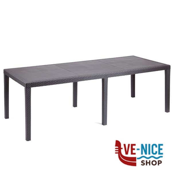 TAVOLO RESINA QUEEN ANTRACITE 220x90 PROGARDEN QUE012AN ARREDO GIARDINO PROGARDEN C - immagine 3
