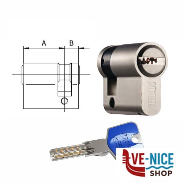CILINDRO INF. 55-45-10 TITAN K55-4510 DOM K55-4510-5CH+1C CR CILINDRI S - immagine 2