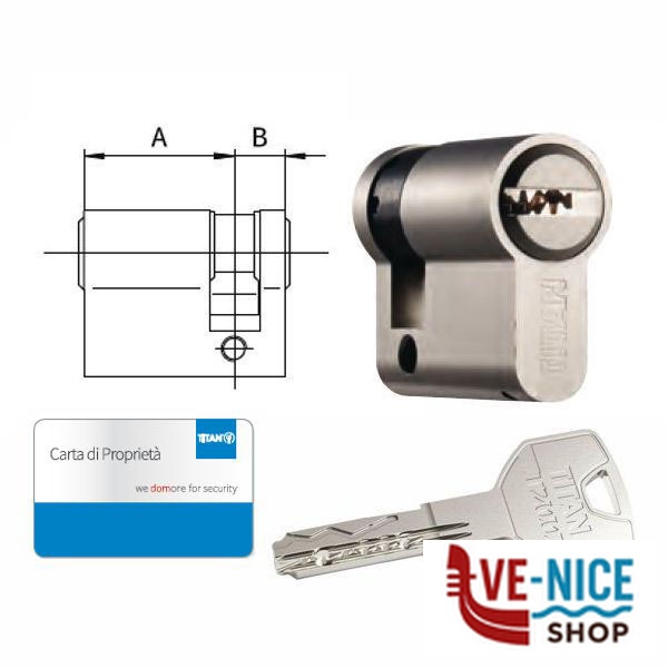 CILINDRO INF. 45-35-10 TITAN T200-3510 DOM T200-3510-5CH+1C CR CILINDRI S - immagine 2