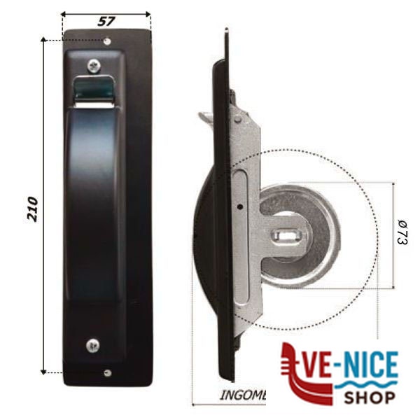 AVVOLGITORE INTERASSE 210 m 10,0 SEMINCASSO PLACCA 1313.BO ACCESSORI AVVOLGIBILI F - immagine 2