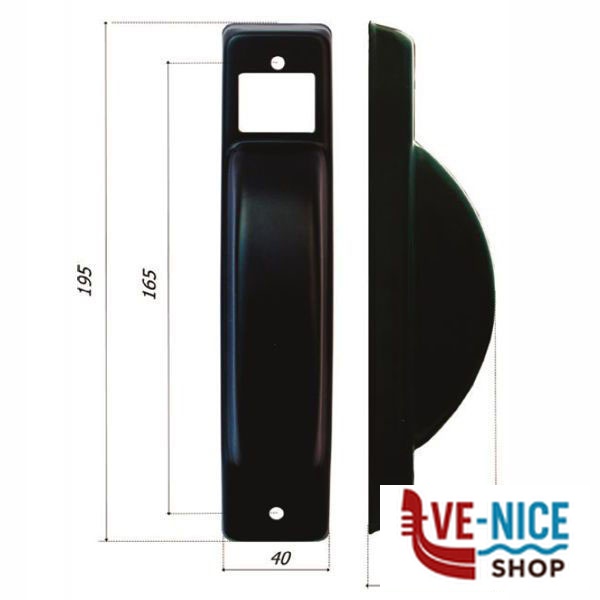 PLACCA INTERASSE 165 ALLUMINIO NERO SEMINCASSO 1800/G.N ACCESSORI AVVOLGIBILI F - immagine 2
