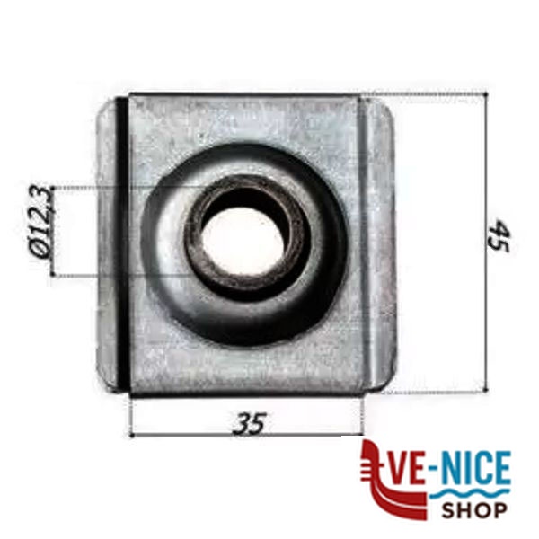 CUSCINETTO A SFERA QUADRO SUPPORTO CASSONETTO 1098/D ACCESSORI AVVOLGIBILI F - immagine 2