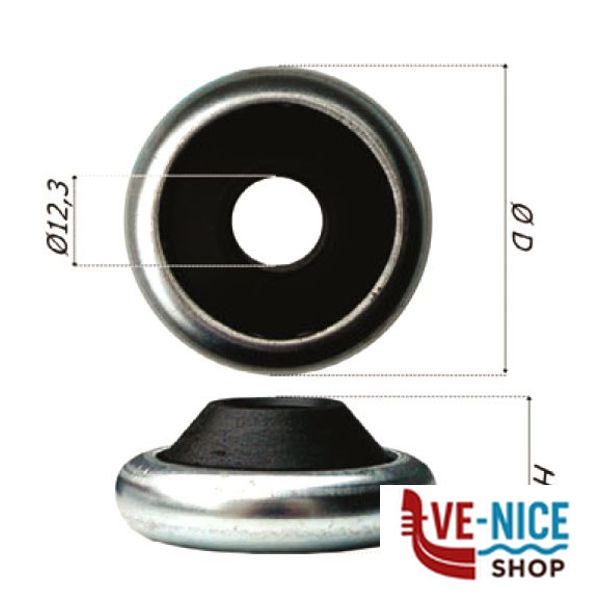 CUSCINETTO A SFERA TONDO BUSSOLA NYLON mm 40 1092/S ACCESSORI AVVOLGIBILI F - immagine 2