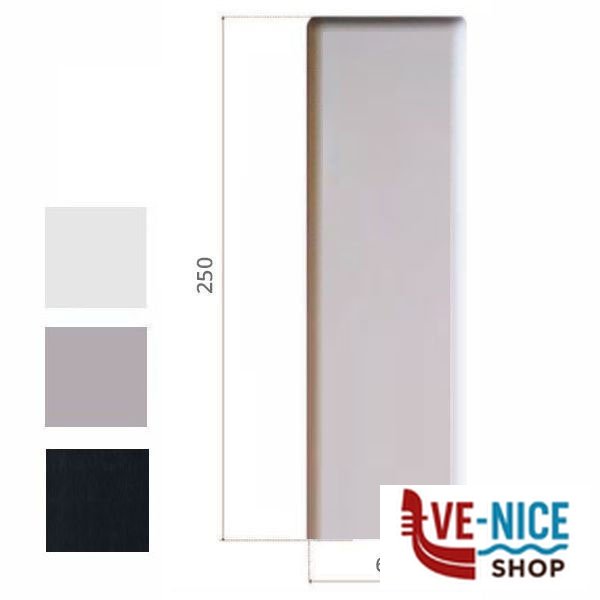 PLACCA ABS CIECA NERO SATINATO 1800/MC.60 ACCESSORI AVVOLGIBILI F - immagine 2