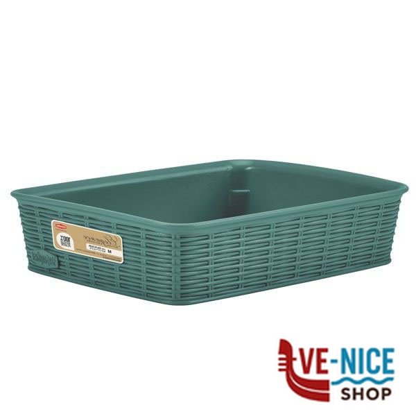 CESTINO ELEGANCE GREEN cm 25x19 h 6 STEFANPL 30943 CESTINI PORTAOGGETTI C - immagine 2