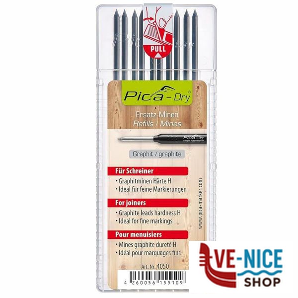 MINA DRY GRAFITE FALEGNAME Pz 10 4050 PICA 4050 MATITE MURATORI F - immagine 2