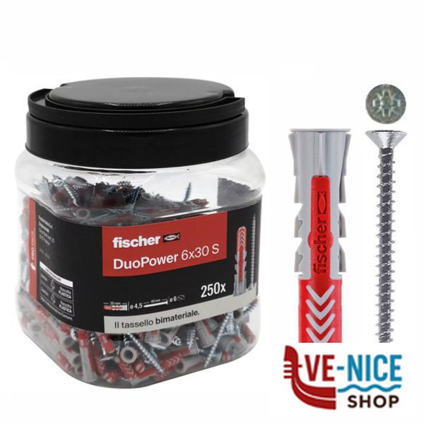 TASSELLO DUOPOWER 6x30 S PROPACK Pz 250 FISCHER 572885 FISCHER F - immagine 3