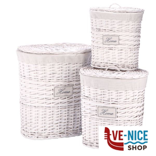 CESTONE VIMINI OVALE BEIRA Pz 3 AD 102730 CESTE VIMINI C - immagine 2