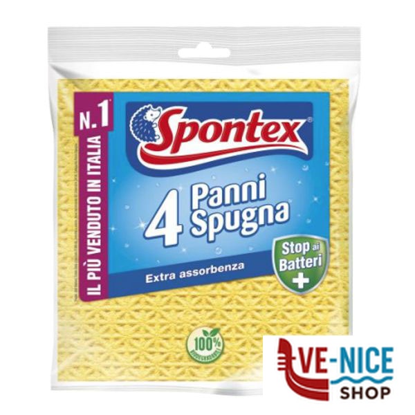 PANNO SPUGNA Pz 4 cm 18x19 SPONTEX 19280326 SPUGNE C - immagine 2