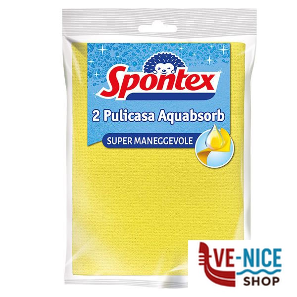PANNO SPUGNA AQUABSORB Pz 2 cm 30x30 SPONTEX 19200117 SPUGNE C - immagine 2