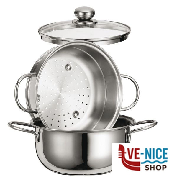 VAPORIERA INOX cm 20 STAR INOXRIV 65105023 PENTOLE ACCIAIO INOXRIV C - immagine 4