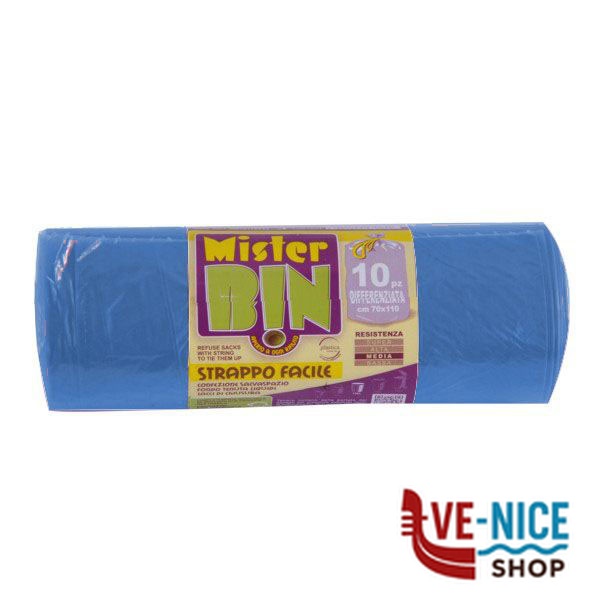 SACCO IMM.LEGACCI AZZURRO 70x110 g 30 Pz 10 MR.BIN MB70110A20 SACCHI IMMONDIZIA C - immagine 3