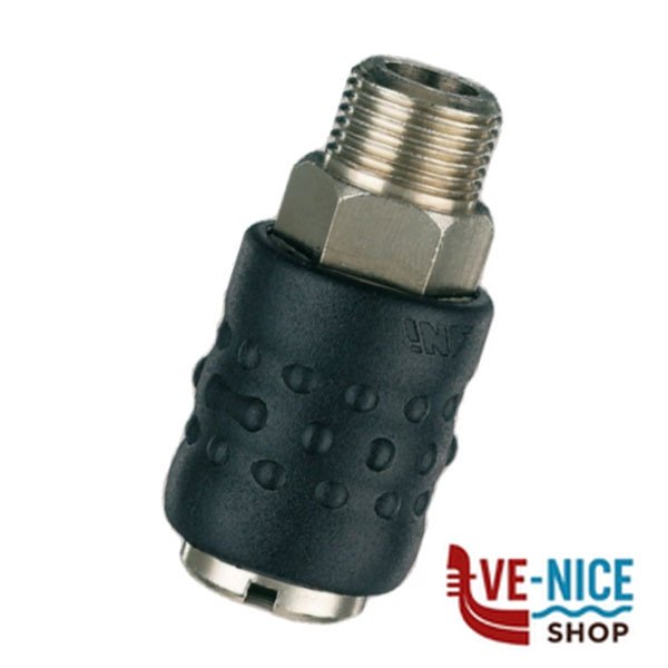 RUBINETTO RAPIDO 17/A 1/4 M Pz 1 BL ANI AH020801AN RACCORDI COMPRESSORI F - immagine 2