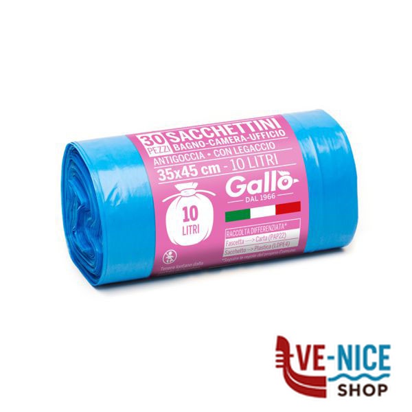 SACCO IMM.LEGACCI AZZURRO 35x 45 g 5 Pz 30 GALLO 44 SACCHI IMMONDIZIA C - immagine 2