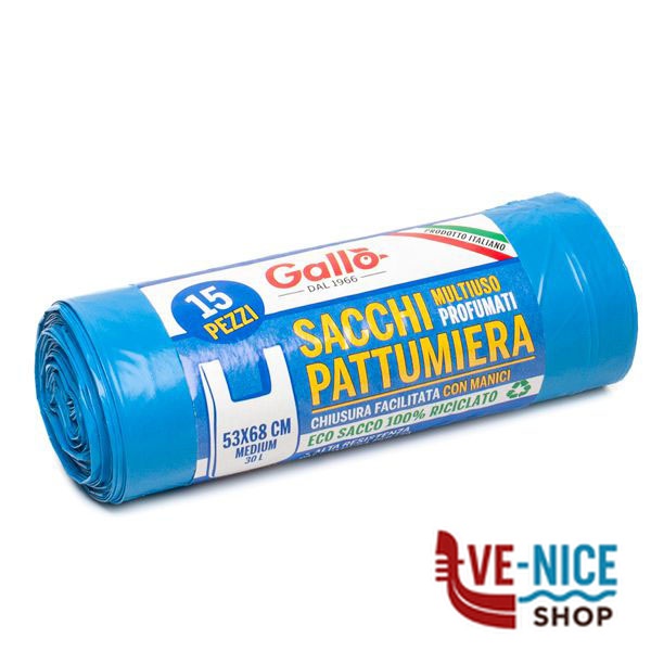 SACCO IMM.MANICI AZZURRO 53x 68 g 11 Pz 15 GALLO 68 SACCHI IMMONDIZIA C - immagine 4