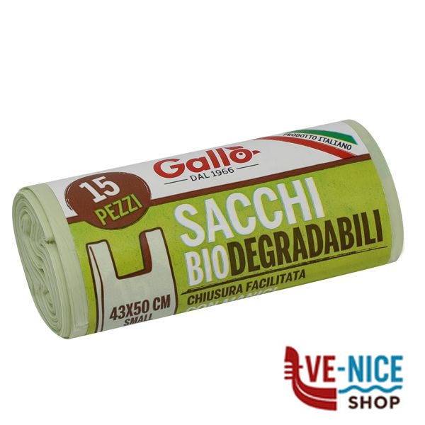 SACCO IMM.BIO MANICI 43x 50 g 8 Pz 15 GALLO 171 SACCHI IMMONDIZIA C - immagine 3