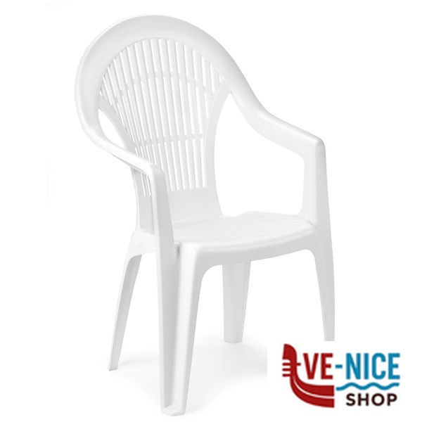 SEDIA RESINA BRACC.VEGA BIANCA PROGARDEN VEG152BI ARREDO GIARDINO PROGARDEN C - immagine 2