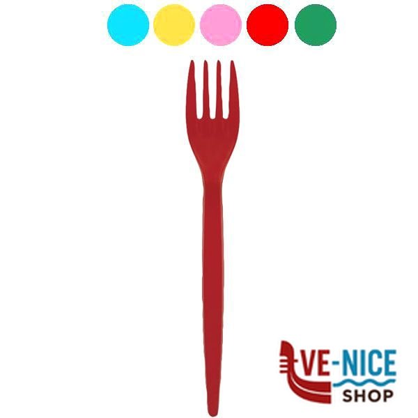 FORCHETTA ROSA Pz 15 NATURAL BIBO 6641915 MONOUSO PLASTICA C - immagine 2