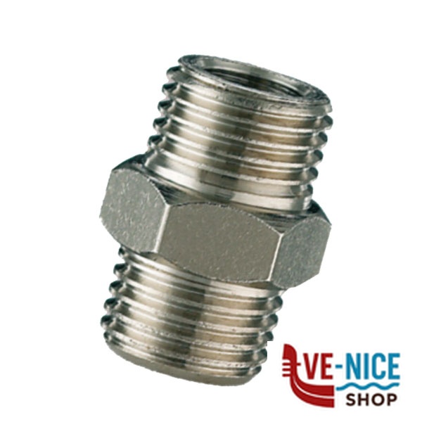 NIPPLO COLLEGAMENTO 33/N/1 1/8Mx1/8M Pz 2 BL ANI AS030901AN RACCORDI COMPRESSORI F - immagine 3