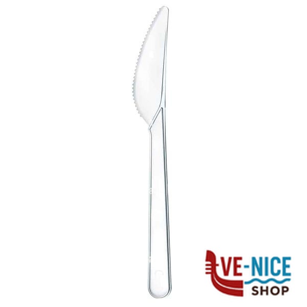 COLTELLO TRASPARENTE Pz 50 RE-USABLE DOPLA 3438 MONOUSO PLASTICA C - immagine 2