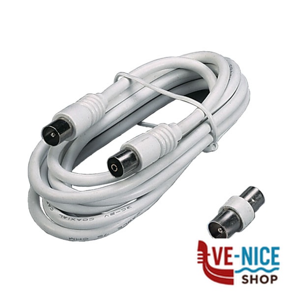PROLUNGA TELEVISORE m 3,0 BIANCA 31020 FME 31020 AVVOLGICAVI E PROLUNGHE F - immagine 2