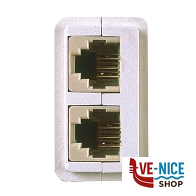 FRUTTO MAGIC PRESA PLUG 6/6 DOPPIA 7109 FRUTTI E SUPPORTI F - immagine 3