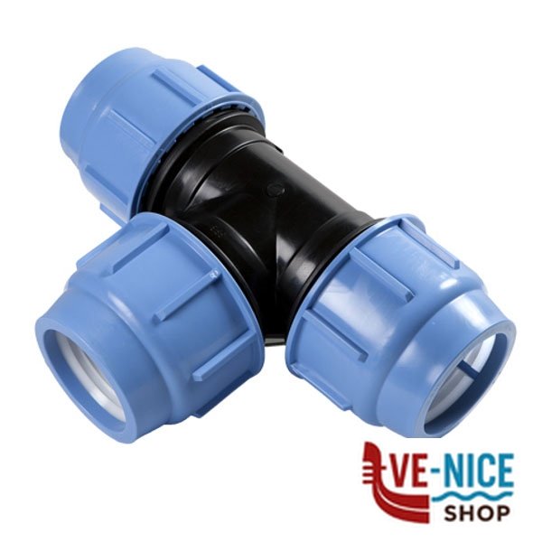 RACCORDO PRESSIONE POLIPROPILENE T mm 32 B080032032A RACCORDI PRESSIONE F - immagine 4
